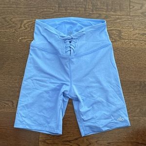 Alo blue bike shorts size-xs